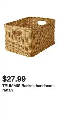 IKEA TRUMMIS Basket, handmade rattan offer
