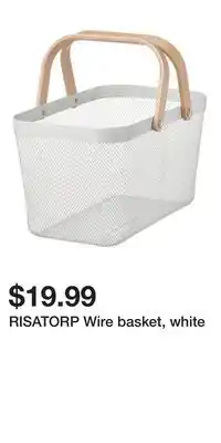 IKEA RISATORP Wire basket, white offer