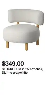 IKEA STOCKHOLM 2025 Armchair, Djurmo gray/white offer