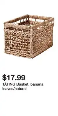 IKEA TÄTING Basket, banana leaves/natural offer