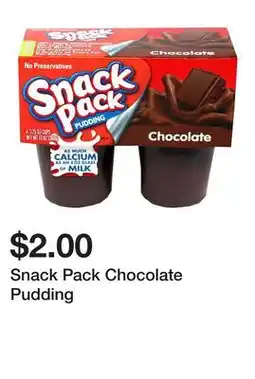 Dollarama Snack Pack Chocolate Pudding offer
