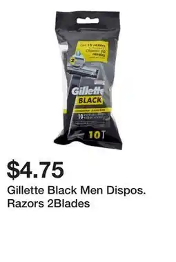 Dollarama Gillette Black Men Dispos.Razors 2Blades offer