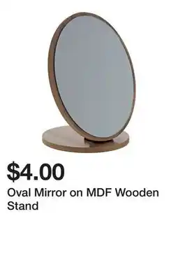 Dollarama Oval Mirror on MDF Wooden Stand offer