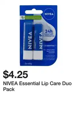 Dollarama NIVEA Essential Lip Care Duo Pack offer