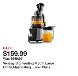 TSC Stores Ventray Big Feeding Mouth,Large Chute,Masticating Juicer Black offer