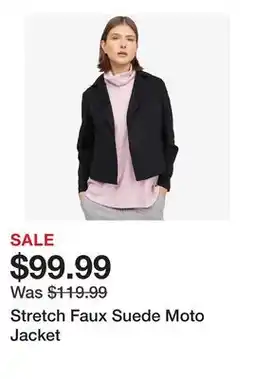 TSC Stores Stretch Faux Suede Moto Jacket offer