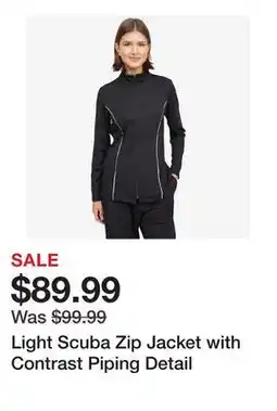 TSC Stores Light Scuba Zip Jacket with Contrast Piping Detail offer