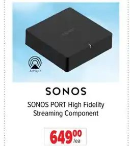 2001 Audio Video SONOS PORT High Fidelity Streaming Component offer