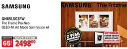 2001 Audio Video QN65LS03FW SAMSUNG 65 The Frame Pro Neo QLED 4K Art Mode Sam Vision AI offer