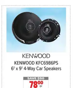 2001 Audio Video KFC6986PS KENWOOD 6 x 9 4-Way Car Speakers offer