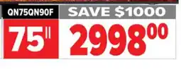 2001 Audio Video QN75QN90F - 75 QLED 4K NEO PANEL offer