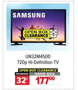 2001 Audio Video UN32M4500 SAMSUNG 32 720p Hi-Definition TV offer