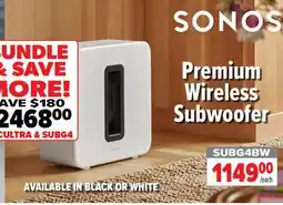 2001 Audio Video SUB4B - SONOS SUBWOOFER GEN4 BLACK offer