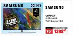 2001 Audio Video QN75Q7F 75 SAMSUNG QLED Q HDR 1500 Quantum Dot offer