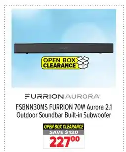 2001 Audio Video FSBNN30MS FURRION 70W Aurora 2.1 Outdoor Soundbar Built-in Subwoofer offer