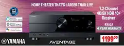 2001 Audio Video RXA2A YAMAHA 7.2 Channel 4K/8K HDR 10+ Receiver offer