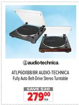 2001 Audio Video ATLP60XBB/BR AUDIO-TECHNICA Fully Auto Belt-Drive Stereo Turntable offer