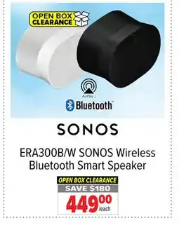 2001 Audio Video ERA300B SONOS Wireless Bluetooth Smart Speaker offer