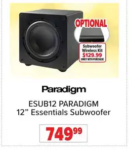 2001 Audio Video ESUB12 PARADIGM 12 Essentials Subwoofer offer