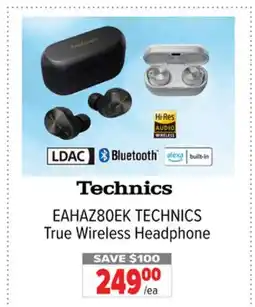 2001 Audio Video EAHAZ80EK TECHNICS True Wireless Headphone offer