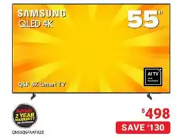 Visions Electronics Samsung 55 Q6F Series 4K UHD HDR QLED Tizen Smart TV offer