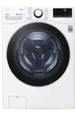 Visions Electronics LG Ultra Large Capacity 5.2 cu. ft. Front Load Washer + 7.4 cu. ft. Electric Dryer Whit offer