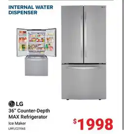 Visions Electronics LG 36 Counter-Depth MAX Refrigerator offer