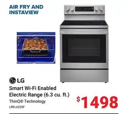Visions Electronics LG Smart Wi-Fi Enabled Electric Range (6.3 cu. ft.) offer