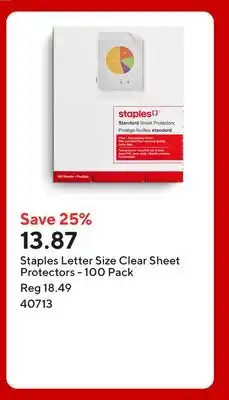 Staples Staples Letter Size Clear Sheet Protectors offer