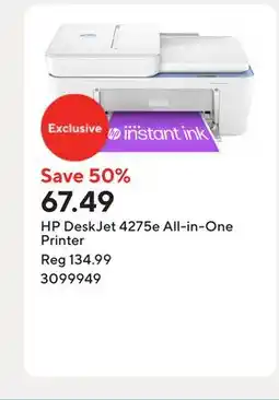 Staples HP DeskJet 4275e All-in-One Printer offer