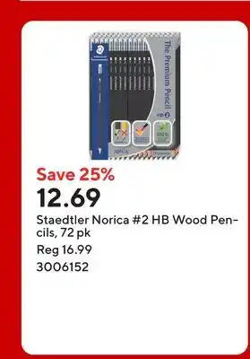 Staples Staedtler Norica #2 HB Wood Pencils offer