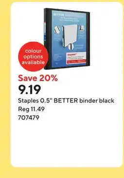 Staples Staples 0.5 BETTER binder black offer