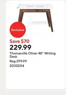 Staples Thomasville Oliver 48 Writing Desk offer