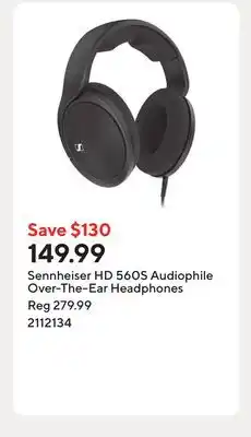 Staples Sennheiser HD 560S Audiophile Over-The-Ear Headphones offer