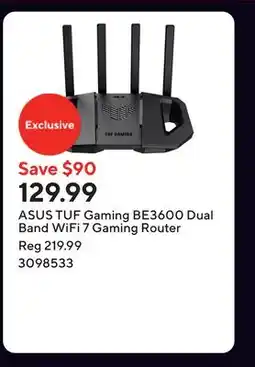Staples ASUS TUF Gaming BE3600 Dual Band WiFi 7 Gaming Router offer