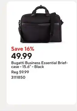 Staples Bugatti Business Essential Briefcase - 15.6 - Black offer
