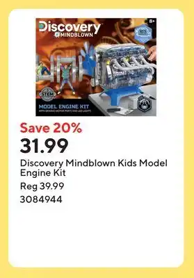 Staples Discovery Mindblown Kids Model Engine Kit offer