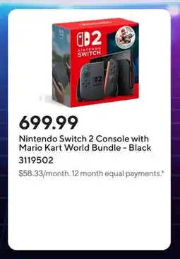 Staples Nintendo Switch 2 Console with Mario Kart World Bundle - Black offer