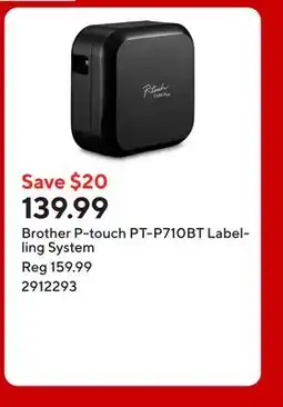 Staples Brother P-touch PT-P710BT Labelling System offer