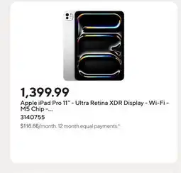 Staples Apple iPad Pro 11 - Ultra Retina XDR Display - Wi-Fi - M5 Chip - 256 GB - Silver offer