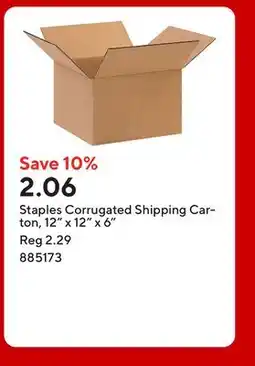 Staples Staples Corrugated Shipping Carton, 12 x 12 x 6 offer