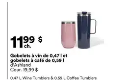 Michaels Gobelets à vin de 0,47 | et gobelets à café de 0,59 l d'Ashland offer