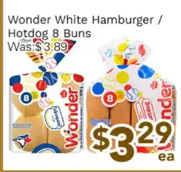 Ample Food Market Wonder White Hamburger / Hotdog 8 Buns offer