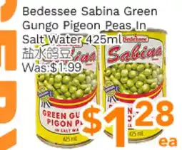 Ample Food Market Bedessee Sabina Green Gungo Pigeon Peas In Salt Water offer