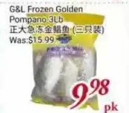 Tone Tai Supermarket G&L Frozen Golden Pompano 3Lb offer