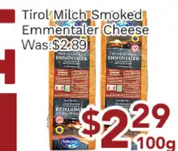 Ample Food Market Tirol Milch Smoked Emmentaler Cheese offer