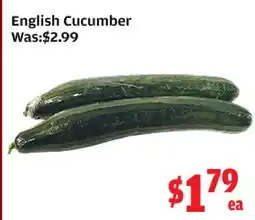 Top Food Supermarket English Cucumber offer
