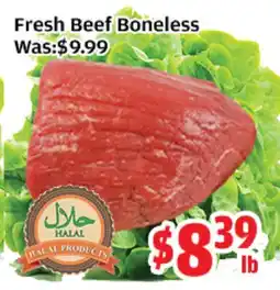Top Food Supermarket Fresh Beef Boneless offer