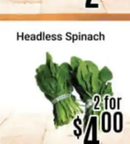 Nations Fresh Foods Headless Spinach offer