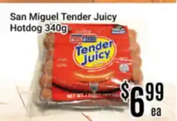 Nations Fresh Foods San Miguel Tender Juicy Hotdog offer
